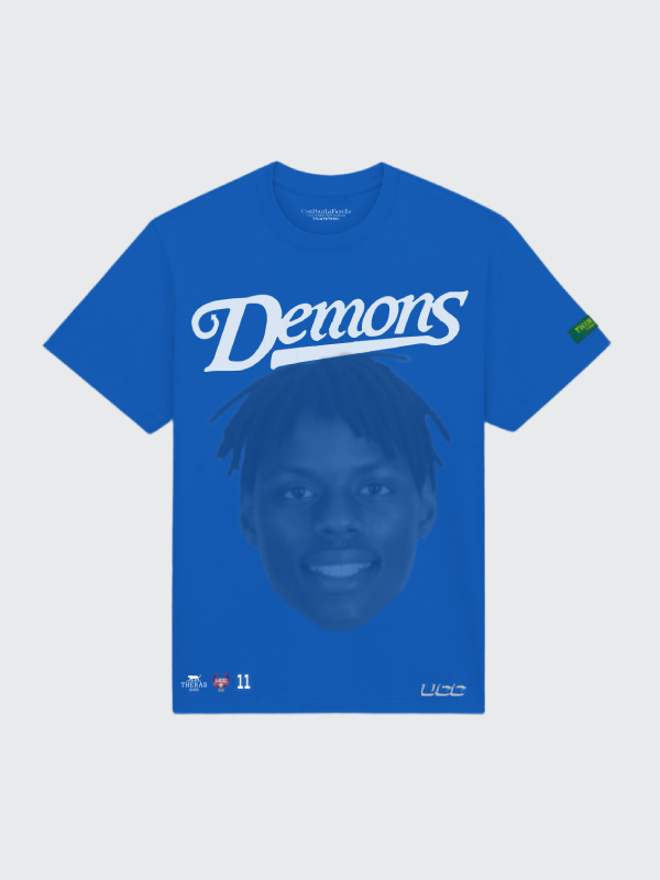 THERAS Zaire® 'Tala Fam' Blue Demons White Tee (Copia) (Copia)