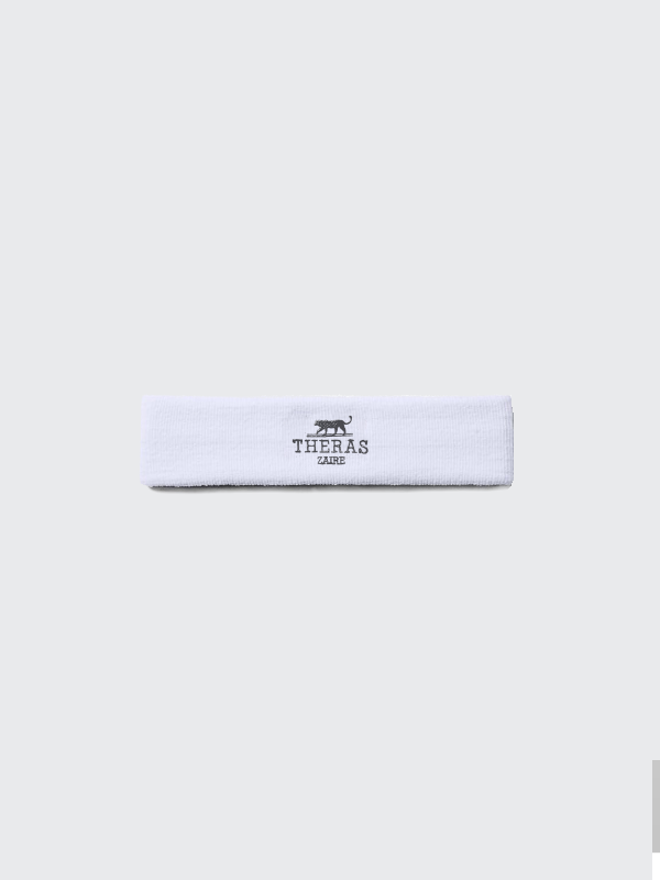"Zaire" White Basketball HeadBand