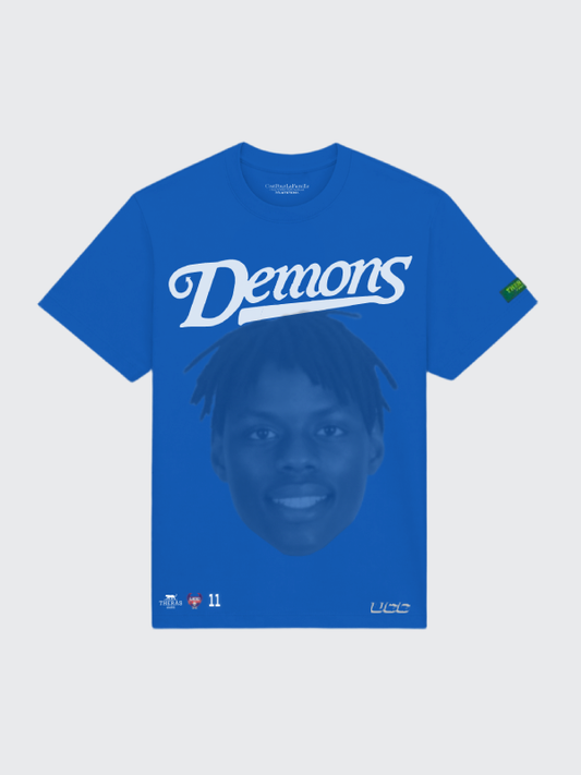 THERAS Zaire® 'Tala Fam' Blue Demons White Tee (Copia) (Copia)
