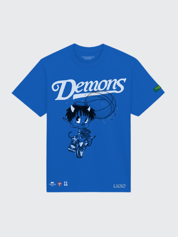 THERAS Zaire® 'Tala Fam' Blue Demons White Tee (Copia)