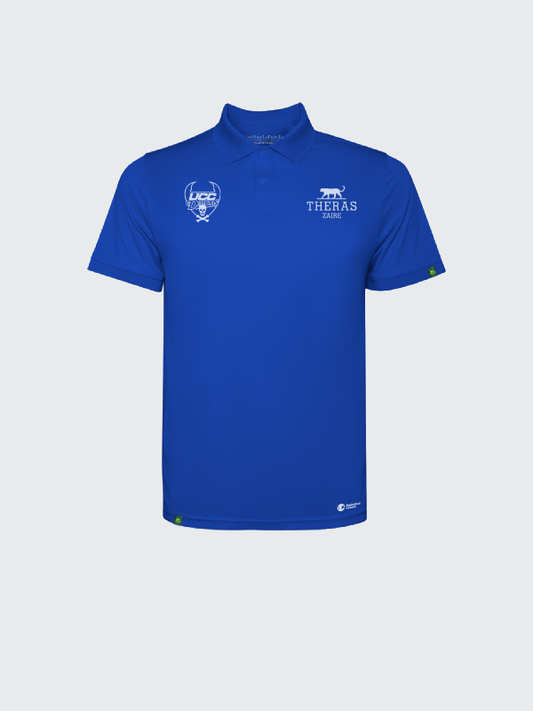 THERAS Zaire® x Tala Fam – Blue Demons Polo Shirt Men’s White