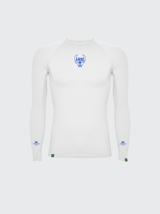 THERAS Zaire® x Tala Fam – Blue Demons Compression Men’s White Sleeveless Shirt
