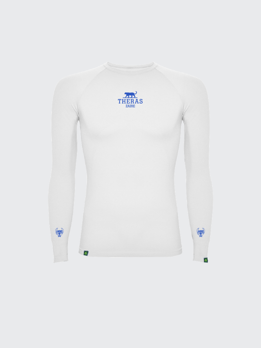 THERAS Zaire® x Tala Fam – Blue Demons Compression Men’s White Sleeveless Shirt